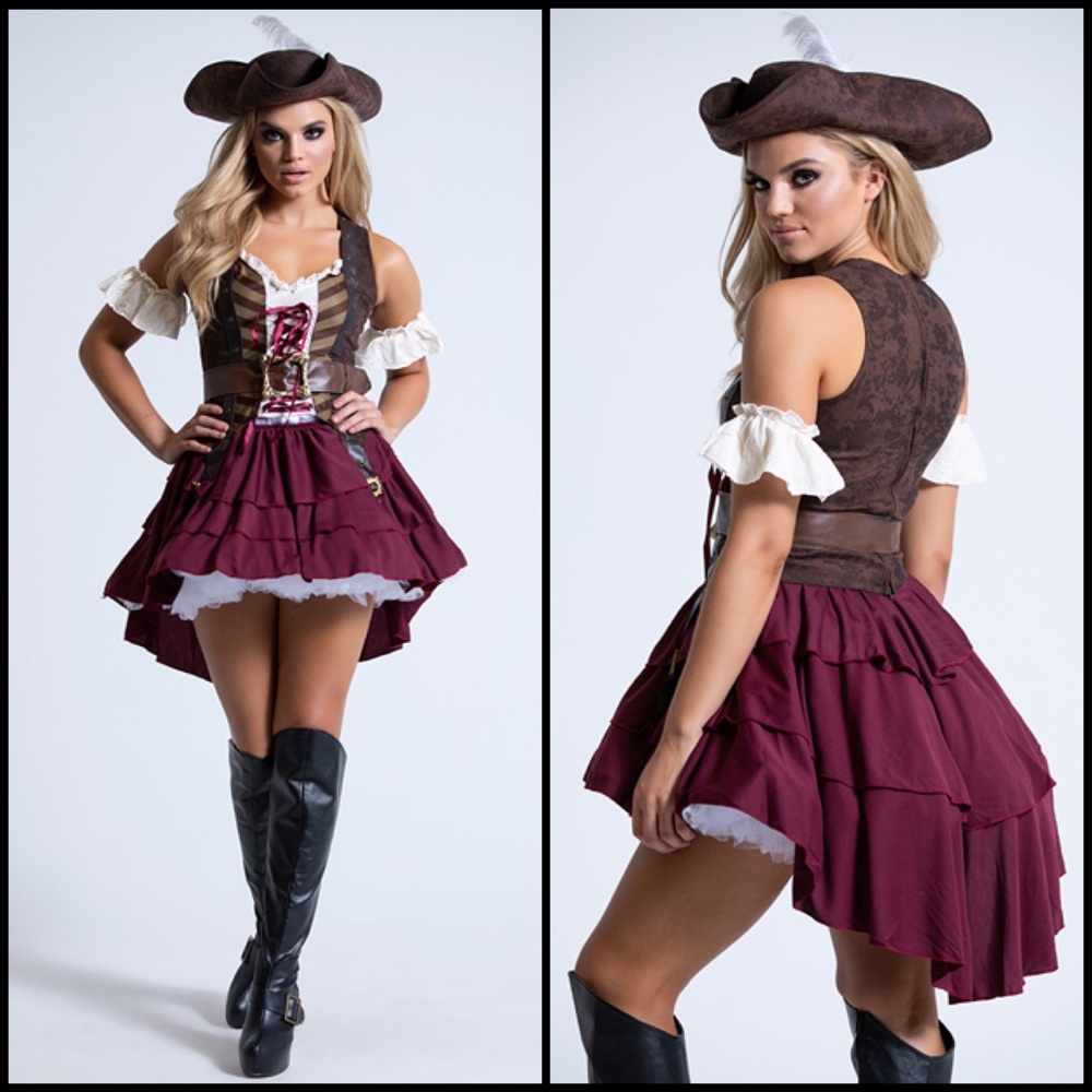 Sexy Pirate Steampunk Costume Set - Picture 3 of 13